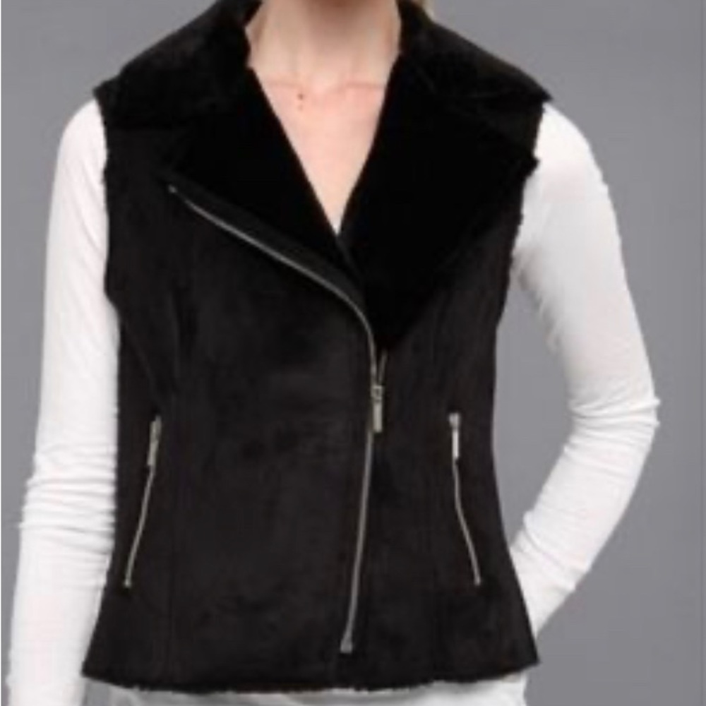 Michael Kors faux fur suede vest - size 4